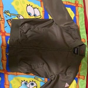 Green guess bomber jacket